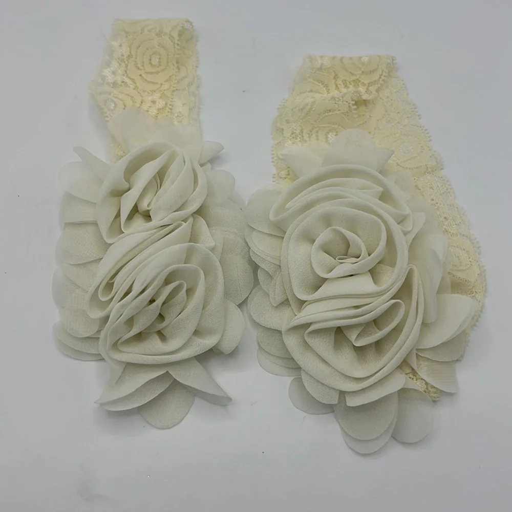 HEADBANDS SET OF 17 HOMEMADE SOLID COLOR FLORAL LACE BABY GIRL New without tags